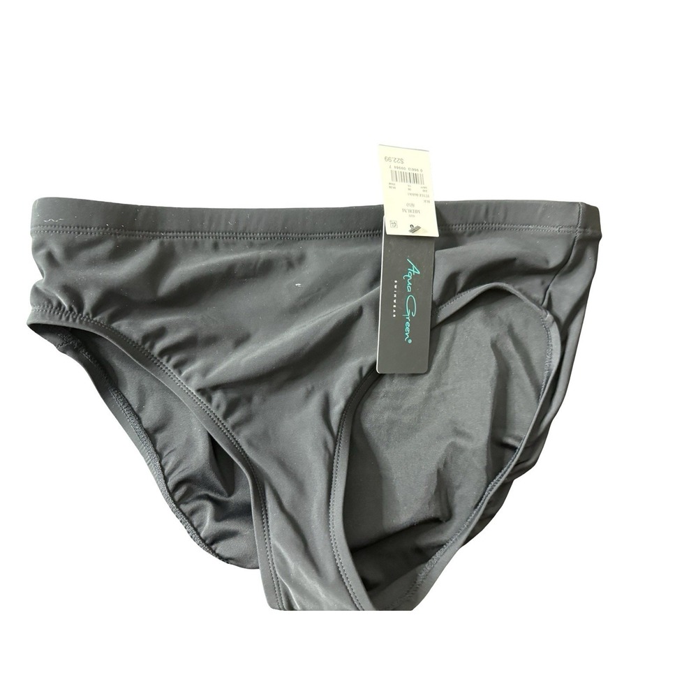 WOMEN'S Mid-Rise Swim Bikini Briefs Bottoms‎ Aqua Green medium new